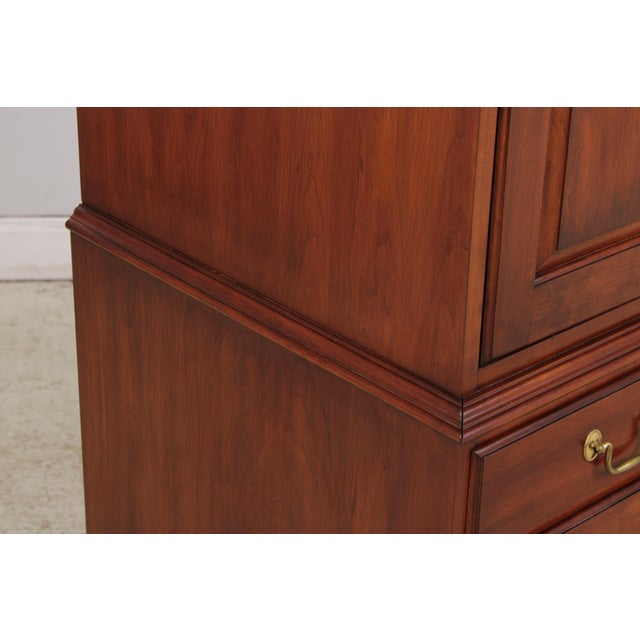 Henkel Harris Cherry 2 Door Tv Armoire For Sale - Image 11 of 18