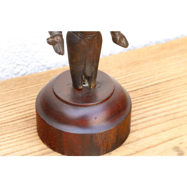 Metal Antique Mounted Jain Yaksha Guardian For Sale - Image 7 of 9