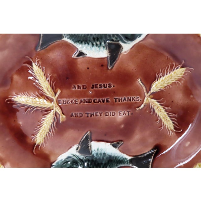 This Really is a Very Beautiful and Unusual Antique Majolica Bread Serving Tray - Dish. It was made during the Classic...