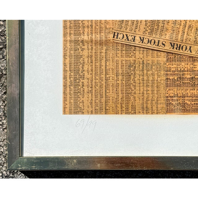 "Paper foundations", screenprint with collage by Ray Elman Limited edition serigraph (screenprint), 69/99. Dated 1975....