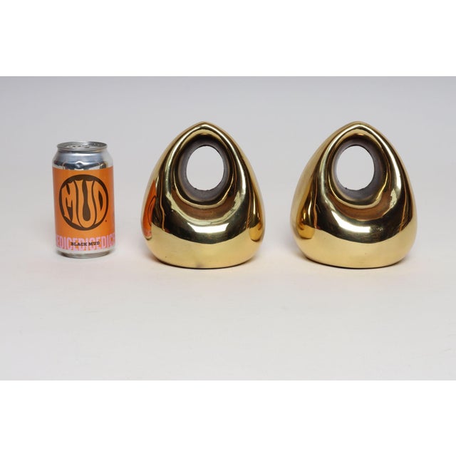 Vintage Brass Finish "Orb" Bookends by Ben Seibel for Jenfred Ware For Sale - Image 11 of 18