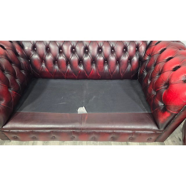 Leather Sofa in style of Chesterfield, 1980s For Sale - Image 15 of 16