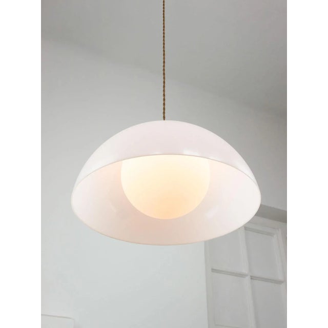 Italian Space Age Pendant in Brass and Acrylic Glass, 1970s For Sale - Image 6 of 18