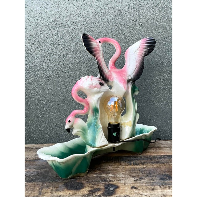 Ceramic Vintage 1950s Lane Glazed Ceramic Light For Sale - Image 7 of 10