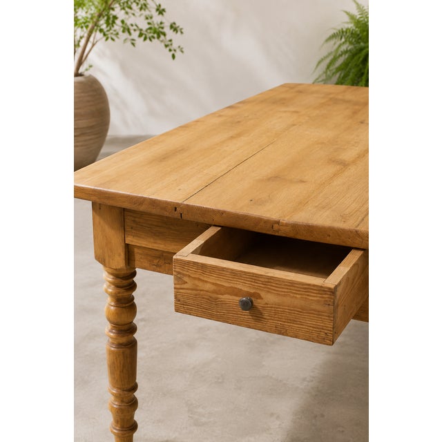 Large Oak Tailor's Table with Drawers, France, 1930 For Sale - Image 16 of 18