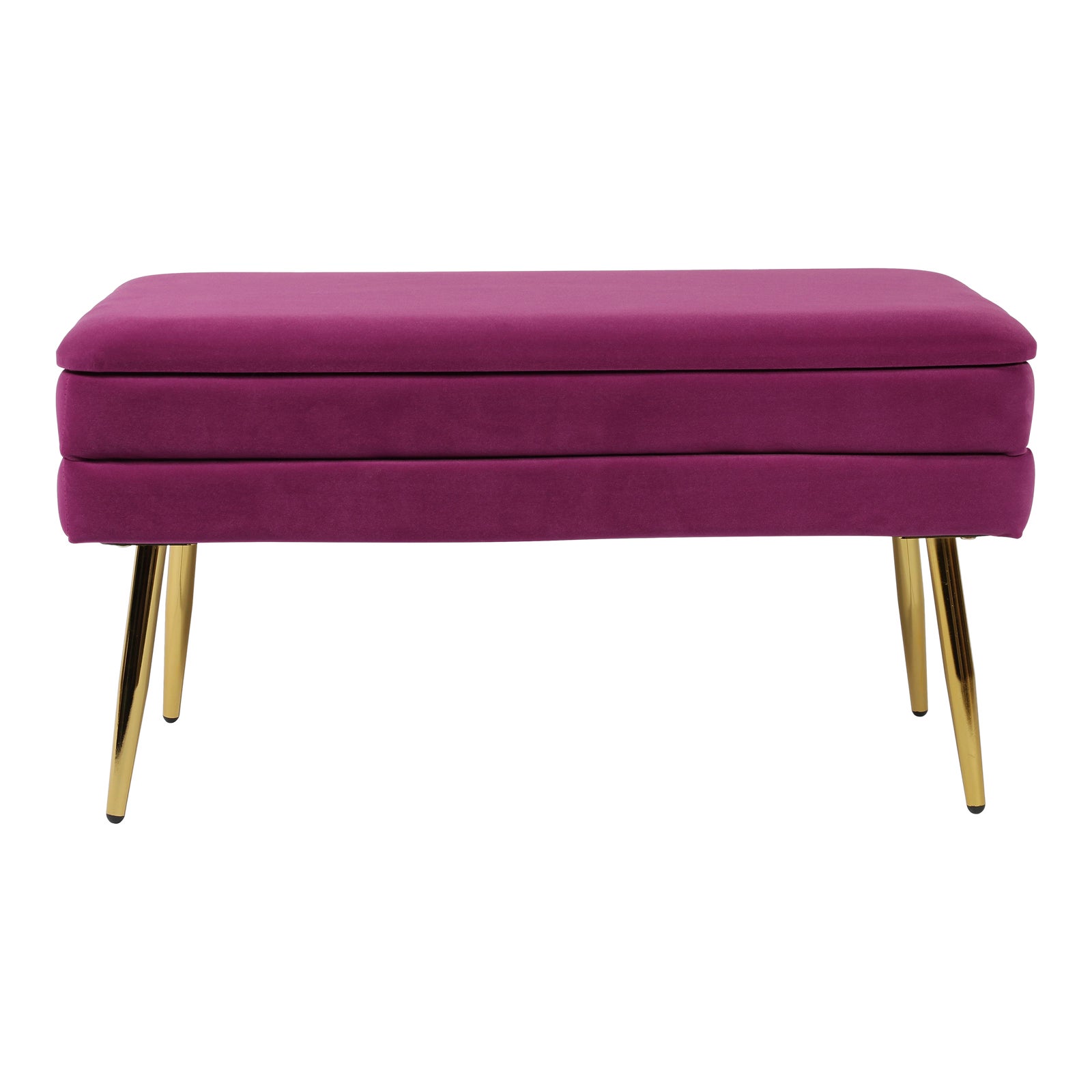 Ziva Plum Velvet Storage Bench Chairish