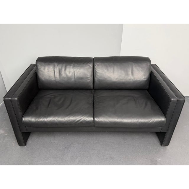 Two-Seater Leather Sofa by Jürgen Lange for Walter Knoll, Germany, 1970s For Sale - Image 4 of 13