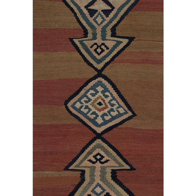 Vintage Persian Kilim Rug in Brown Red & Blue Tribal Patterns by Rug & Kilim For Sale In New York - Image 6 of 7