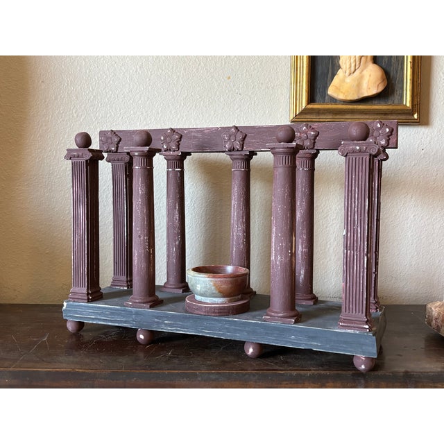 Early 20th Century Italian Grand Tour Neoclassical Architectural Model With Agate Burner For Sale - Image 13 of 14
