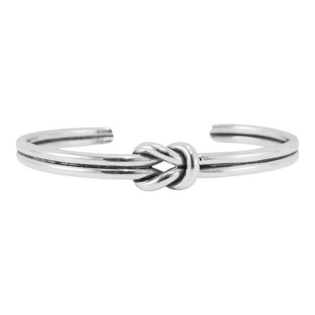 James Avery Retired 925 Silver Lovers Knott Cuff Bangle Bracelet For Sale