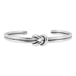 James Avery Retired 925 Silver Lovers Knott Cuff Bangle Bracelet