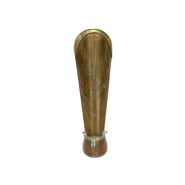 Antique Brass Riding Boot Umbrella Stand — Made in England For Sale - Image 4 of 5