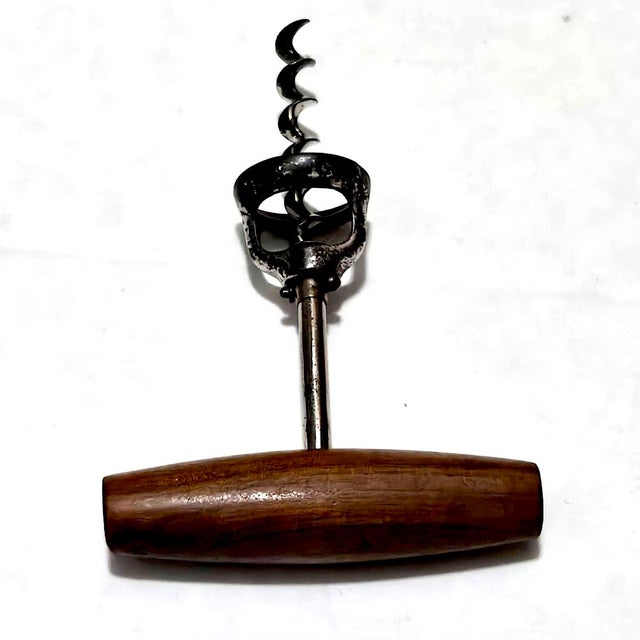 1900 - 1909 Early 20th Century T Handle Wood Bell Corkscrew For Sale - Image 5 of 7
