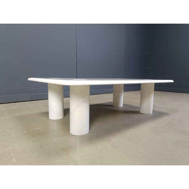 Carrara Marble Coffee Table by Angelo Mangiarotti for Up&Up, Italy, 1970s For Sale - Image 6 of 12