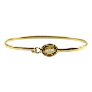 Georg Jensen 18k Gold Savannah Citrine Bracelet For Sale