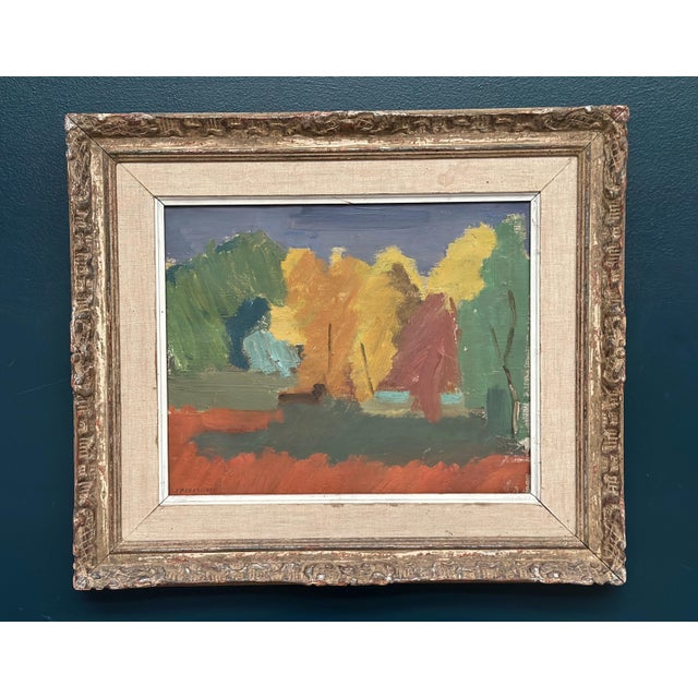 Rune Pettersson, Abstract Landscape, 1950s, Oil Painting on Canvas, Framed For Sale - Image 13 of 13