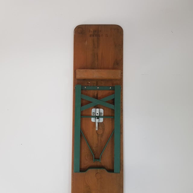 Vintage German Folding Garden Beer Bench For Sale - Image 5 of 11
