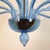 Metal 1980s Large Mid-Century Modern Blue Murano Glass Chandelier For Sale - Image 7 of 12