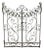 Antique Spanish Renaissance Scrolling Wrought Iron 57 X 45 Garden Entry Gate Set For Sale