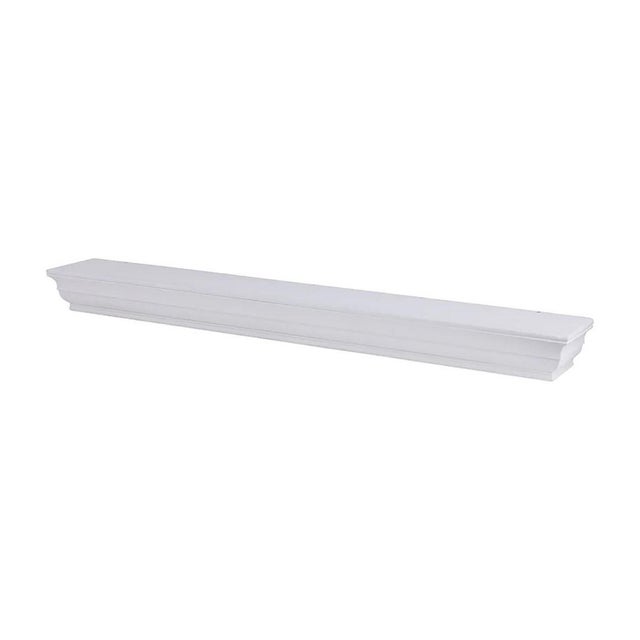 Pottery Barn 2 White Floating Shelves Use as Fireplace Mantel or Shelf - Pair of Ledges Nwot For Sale - Image 14 of 17