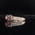 Diamond Tourmaline Rubellite Ring 4.5 14k Gold 1.38 TCW Women Certified For Sale - Image 11 of 12