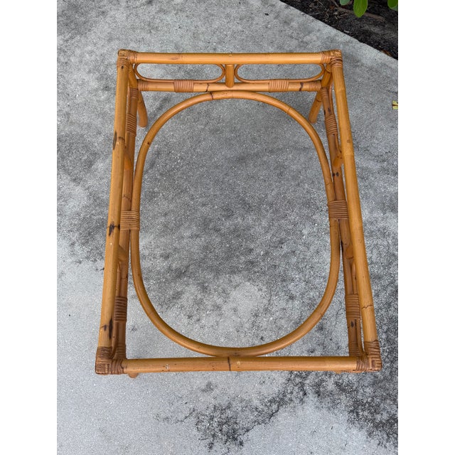 Wood Vintage Palm Beach Bamboo + Rattan Coffee Table For Sale - Image 7 of 12