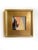 Two original mini paintings by Jessalin Beutler in a set with matching gold frames. Artwork is acrylic and collaged linen...