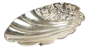Embossed Silver Centerpiece in the Shape of a Shell from Arrigo Finzi Silverware