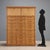 This 1950s wooden filing cabinet features a solid, linear structure typical of period design. Featuring numerous drawers,...