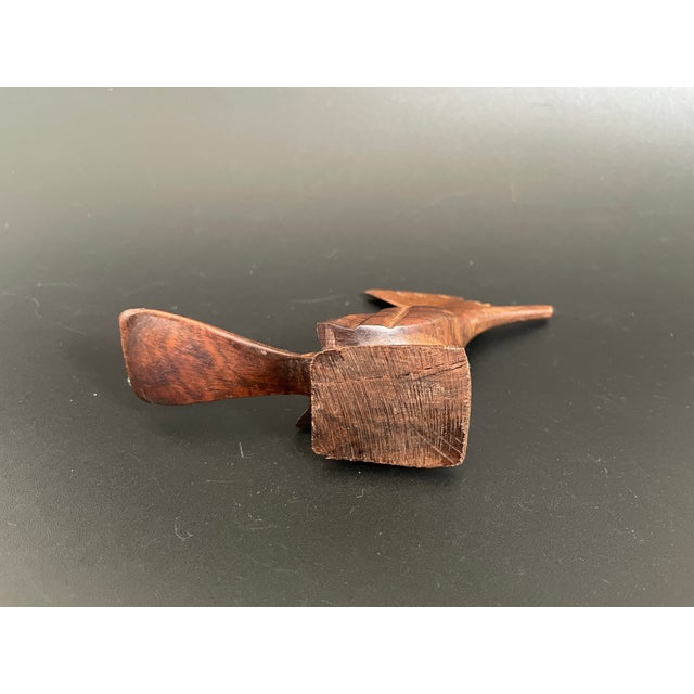 Wood Mid Century Modern Ironwood Carved Roadrunner For Sale - Image 7 of 8