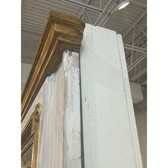 Large Gilt French Trumeau Mirror For Sale In Houston - Image 6 of 6