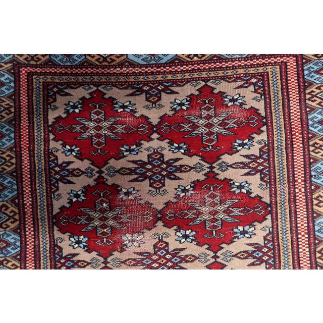 1920s, Antique Uzbek Bukhara Handmade Rug 3.1' X 4.1' For Sale - Image 10 of 13
