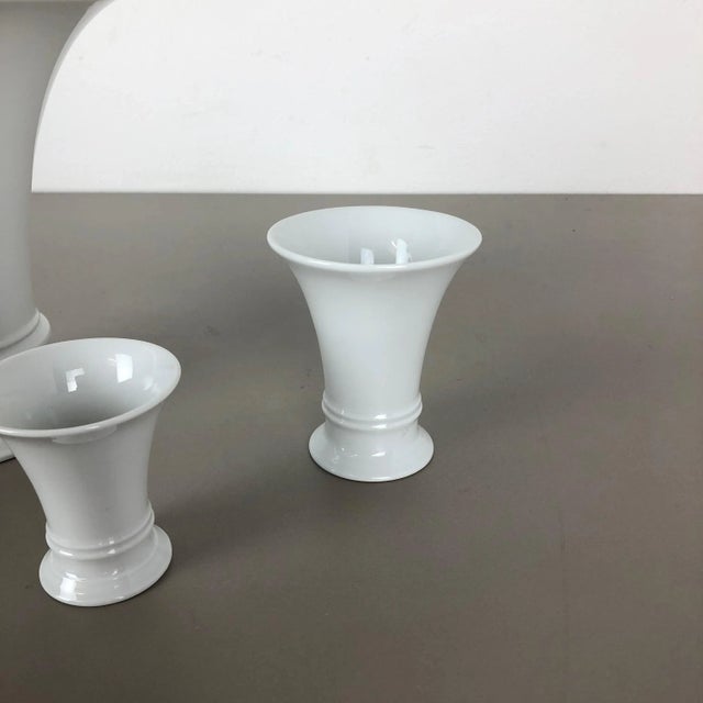 Porcelain Op Art Vase Vase by Fürstenberg Ceramics, Germany, 1970s, Set of 3 For Sale - Image 6 of 18