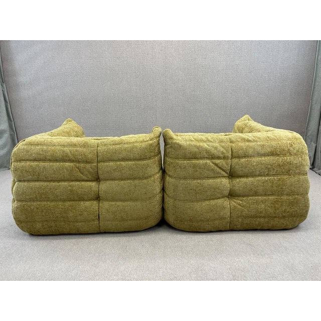 Yellow Set of Vintage Yellow Two Corners Modular Sofa from Ligne Roset Togo For Sale - Image 8 of 13