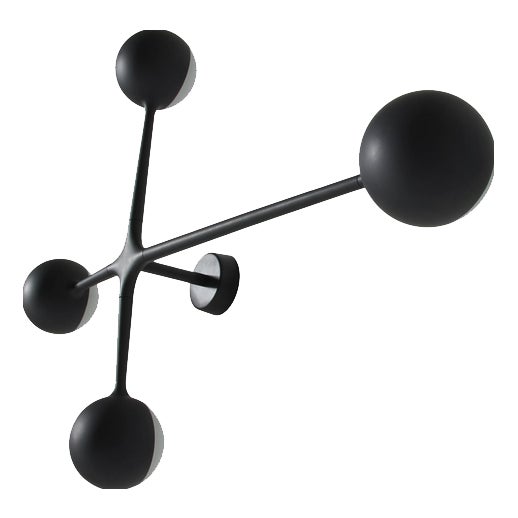 Dot Pattern Black Light Applique 4 Spheres Lamp by Charles and Ray Eames for Cassina For Sale