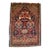 Vintage Persian Isfahan Rug, Hand-Knotted Wool, Pictorial Vase Pattern, Navy & Red, 2x3 For Sale
