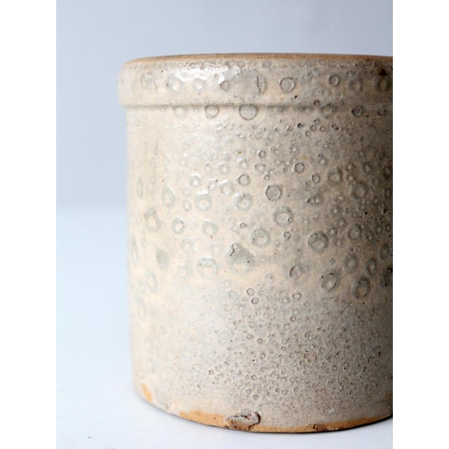Off-white Antique Stoneware Crock For Sale - Image 8 of 10
