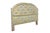 Modern Vintage Yellow & Blue Chintz Upholstered Serpentine Tufted King Size Headboard For Sale - Image 3 of 14