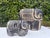 Vintage Brutalist Blackwashed Terracotta Elephant Sculptures – Graduated Pair For Sale - Image 4 of 12