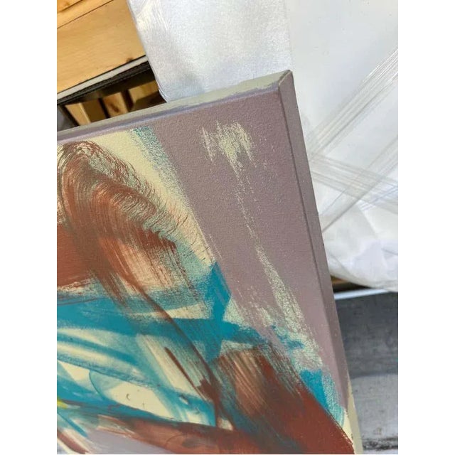 Abstract Mirtha Moreno Mixed Media on Canvas Painting Titled “Brick n Mortar” 2023 For Sale - Image 3 of 11