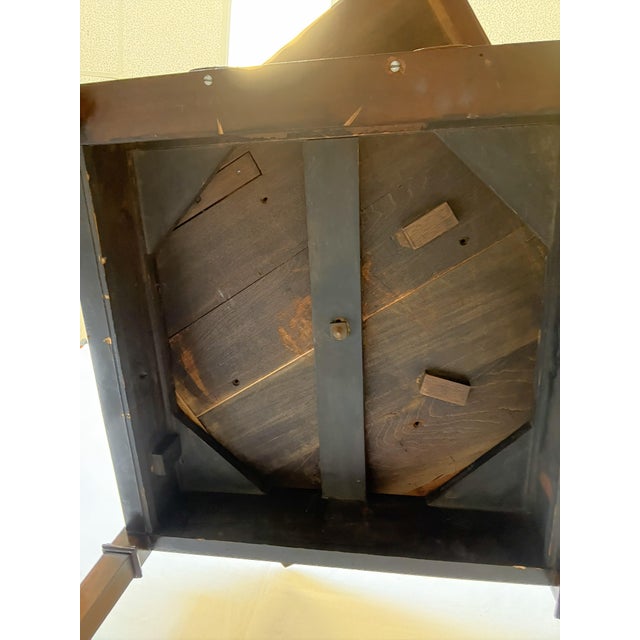 1930's Hand Made Mahogany Folding Handkerchief Game Table With Felt Top For Sale - Image 13 of 18