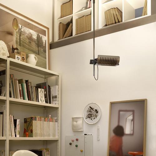 Joe Colombo Colombo 885 Ceiling Lamp in Anodic Bronze by Joe Colombo for Oluce For Sale - Image 4 of 6