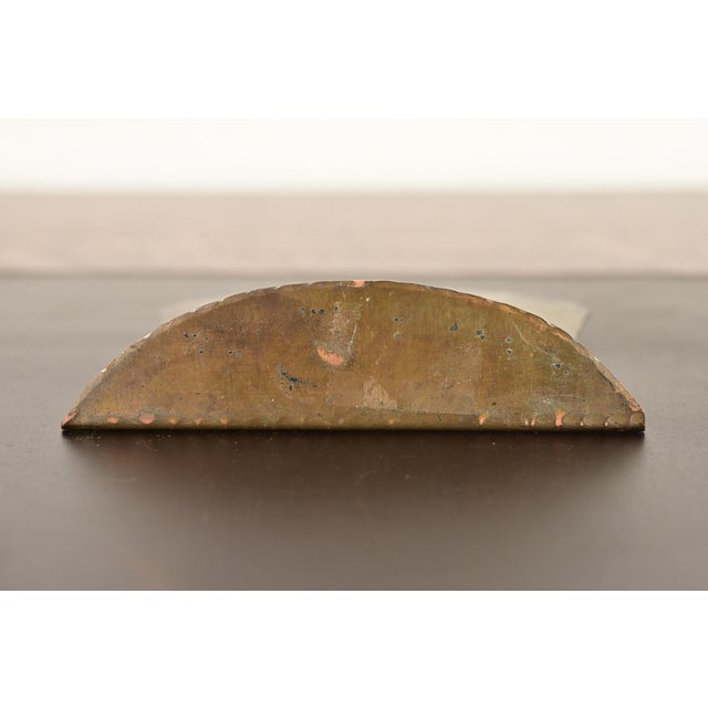 Roycroft Arts & Crafts Brass Finished Hammered Copper Desk Calendar Frame or Picture Frame For Sale In South Bend - Image 6 of 9