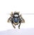 Antique Gold and Silver Bee Earrings With Sapphires and Diamonds, Pair For Sale - Image 4 of 13