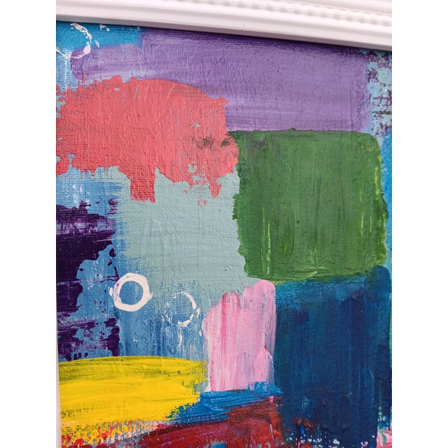 Original Abstract Painting on Canvas in Ornate Frame For Sale - Image 9 of 12