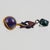 Metal Space Age Futuristic Multicolor Wired Dangle Clip Earrings For Sale - Image 7 of 7
