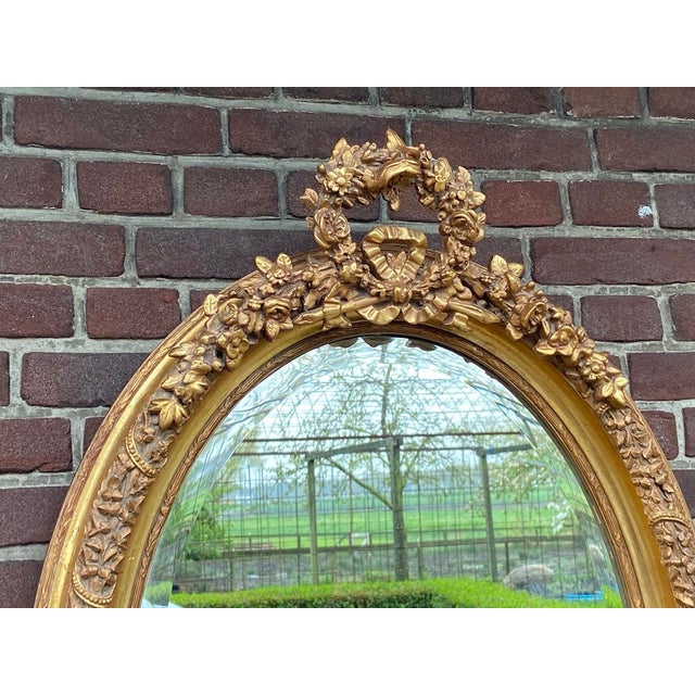 1980s 1980s French Louis XVI Gold Beech Wall Mirrors - Pair 2 PCS For Sale - Image 5 of 18