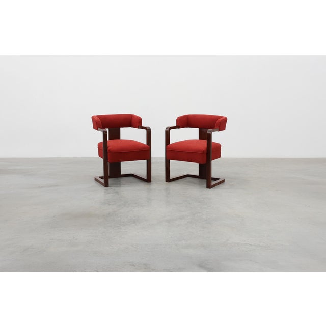 Red Art Deco Chairs, Belgium, 1920, Set of 2 For Sale - Image 11 of 11
