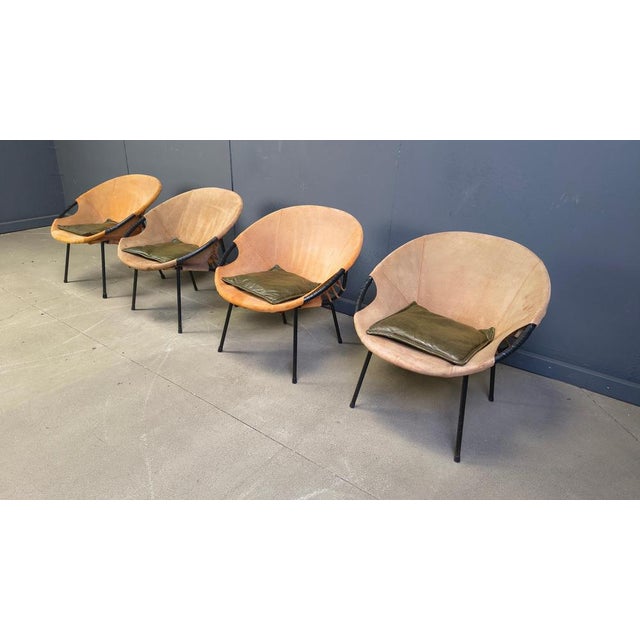 Vintage Balloon Chairs by Lush & Co, 1960s, Set of 4 For Sale - Image 15 of 18