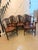 Antique Victorian Hepplewhite Mahogany Shield Back Dining Chairs with Carvers in Tan Leather, 1890, Set of 8 For Sale - Image 4 of 18
